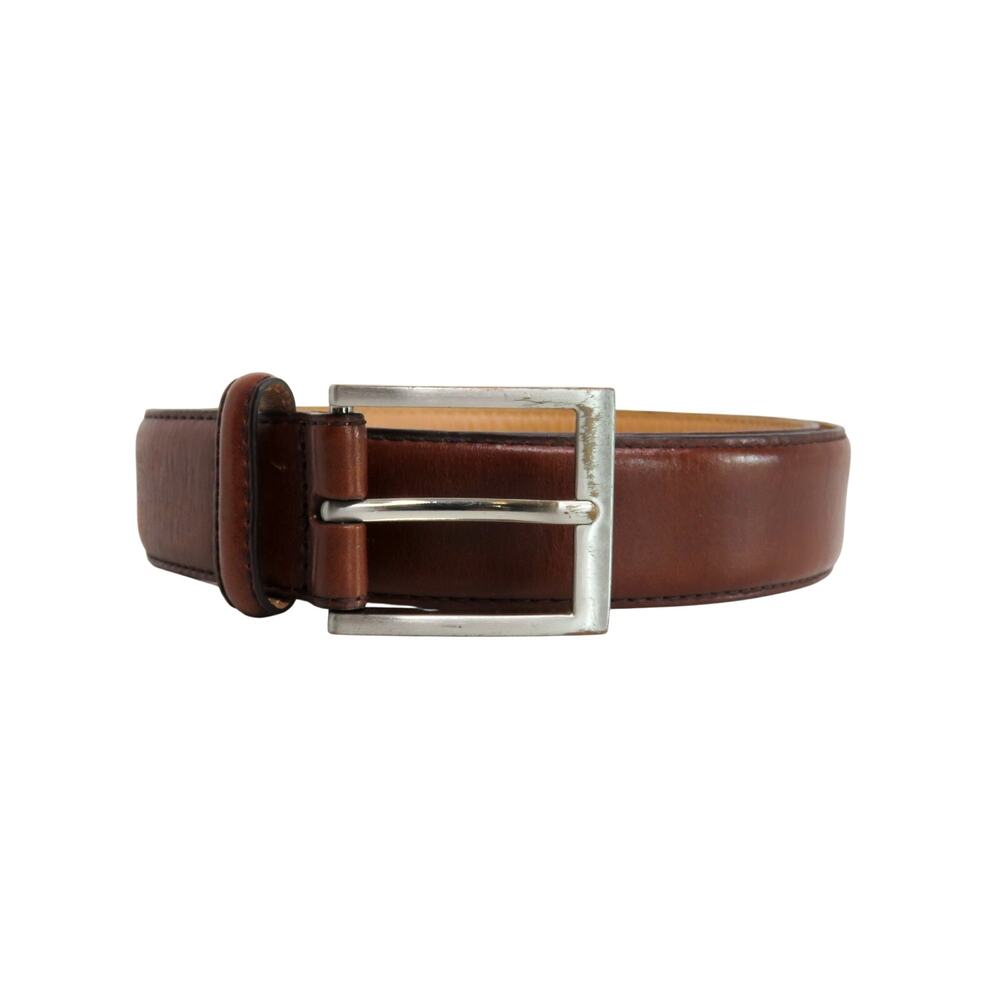 Kirkland Signature Cognac Brown Italian Full Grain Leather Belt Size 32